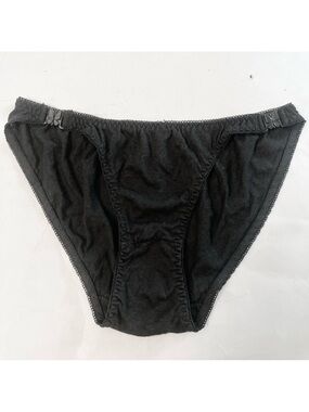 🎉DELETING TODAY🎉 Vintage Y2K Black Cotton Brief Panties Underwear Side Fasteners